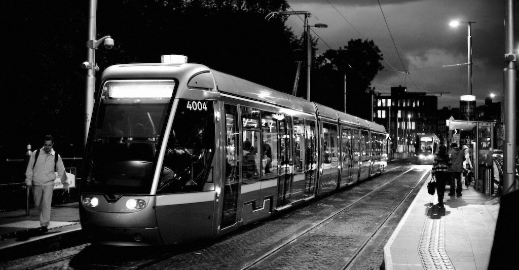 Photo: Luas at night (22 Oct 2007) Thomas Fitzgerald. CC-By-NC-2.0 Via Flickr