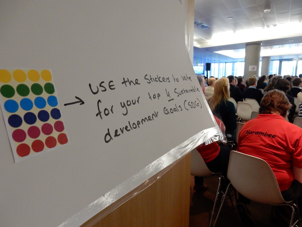 Photo: Use the stickers (21st April 2015) by Tony Daly/developmenteducation.ie