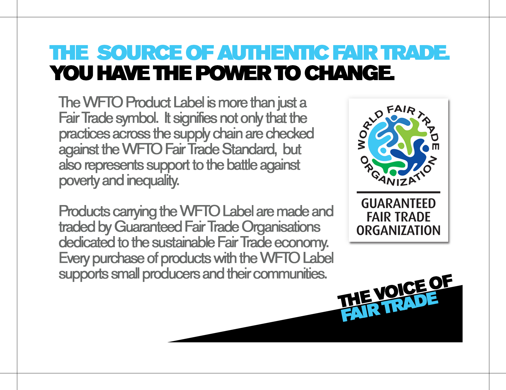WFTO product label flyer 