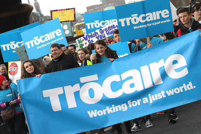 Photo: Climate Change Challenge participants at Dublin People's Climate march (29th Nov 2015) by Trócaire