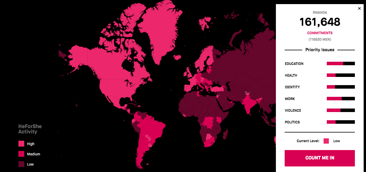 'HeforShe' Interactive map. Heforshe.org