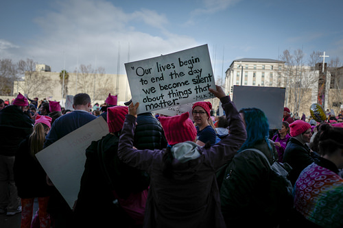 Photo: "Woman's March" by Gordon-Shukwit. Taken on January 21, 2017 via Flickr