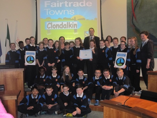 Boys and girls explain how we achieved Fairtrade Town status 